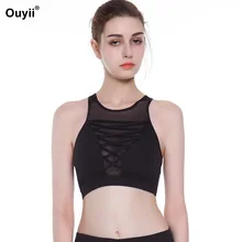 Спортивный бюстгальтер со шнуровкой для женщин, топы для йоги, бюстгальтер для занятий спортом, спортивная одежда, женское Бандажное нижнее белье, Мягкий противоударный бюстгальтер, впитывающий лифчик