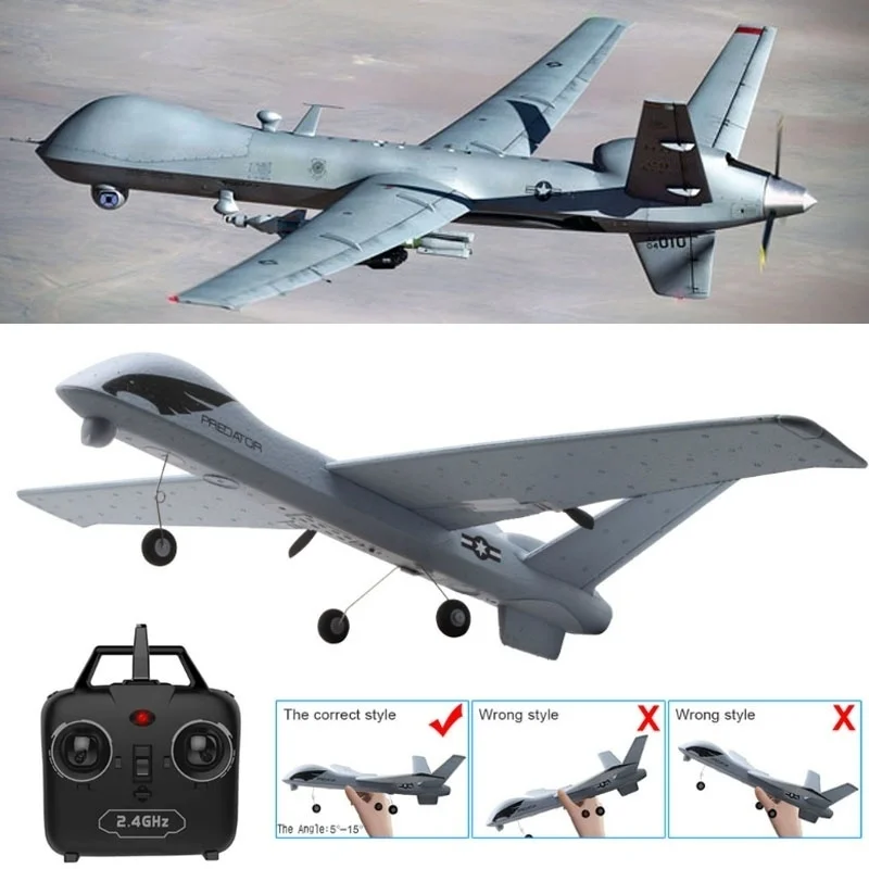 RC Airplane Plane Z51 20 Minutes Fligt Time Gliders Flying Model with LED Hand Throwing Wingspan Foam Toys Handmaed  Игрушки и | Отзывы и видеообзор