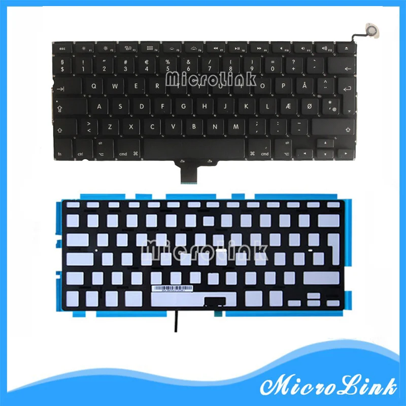 

OEM NEW for Macbook Pro 13" A1278 Danish Denmark Keyboard+Backlight Backlit 2009-2012