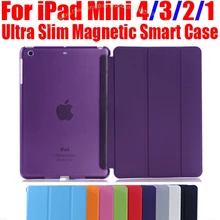 Умный чехол для ipad mini 4 ультра тонкий PU кожаный чехол + PC Прозрачный чехол для Apple ipad mini 4 3 2 1 IM401