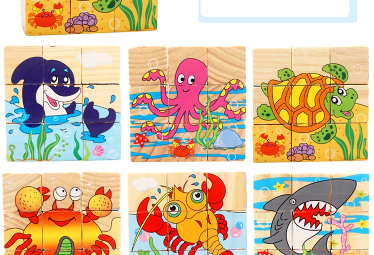 Шестигранная картина деревянная головоломка 3D головоломка игрушки ...