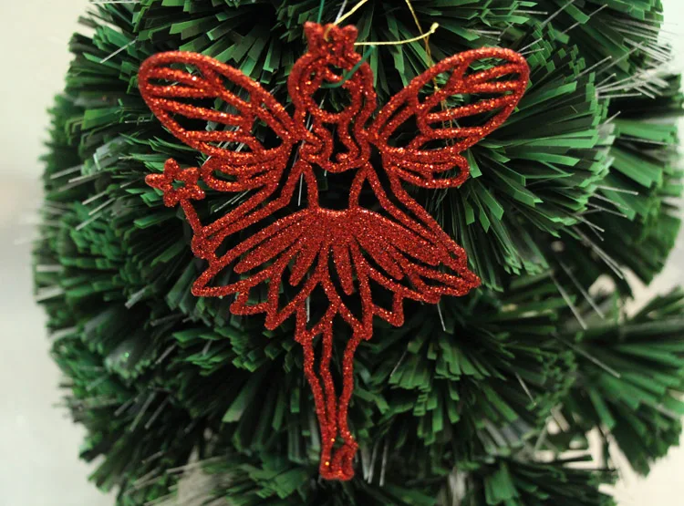 Ranton 14x9,5 см рождественское качественное украшение блестящий порошок пластиковый Сказочный Ангел Эльф Рождественская елка подвесные принадлежности 10 г