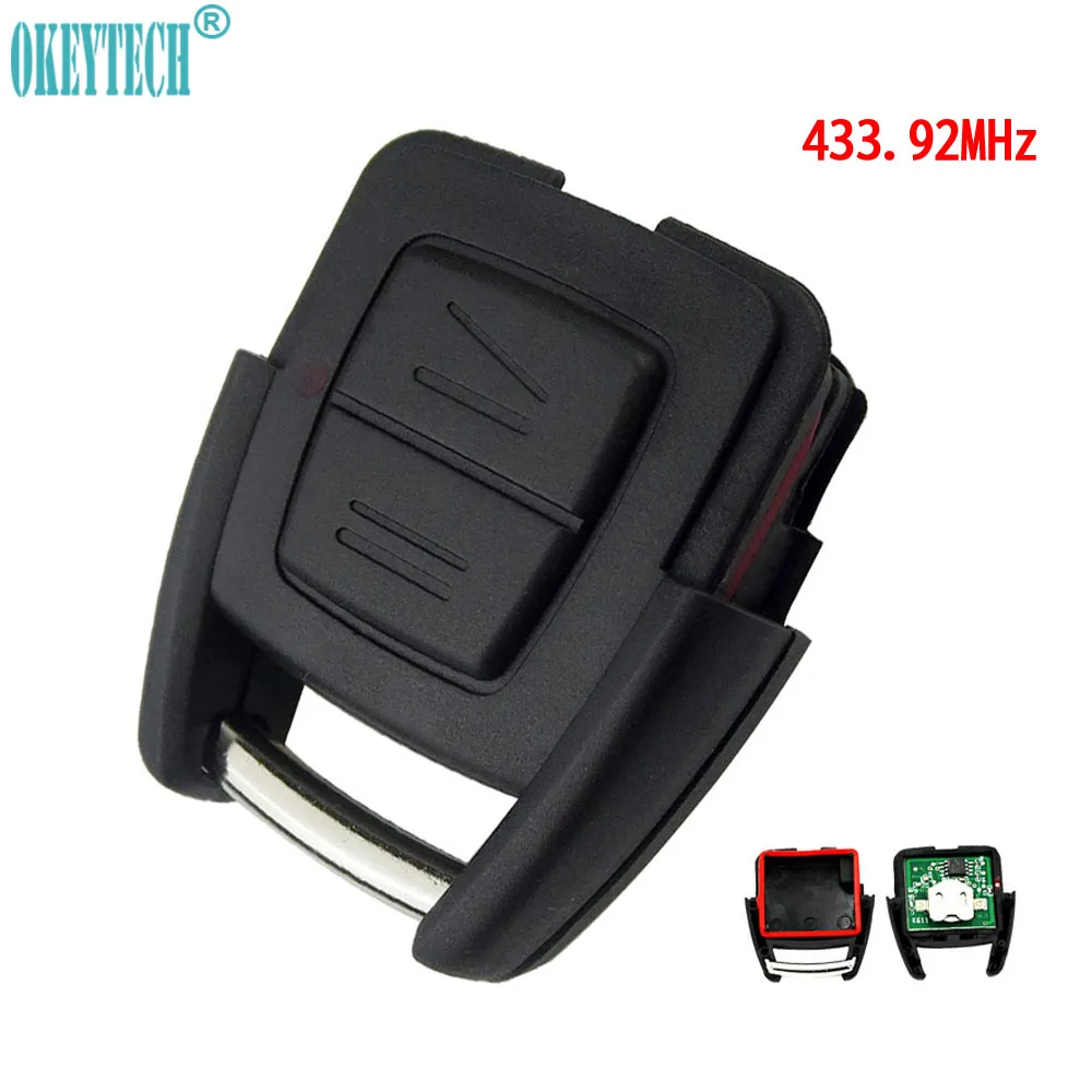 OkeyTech 2 Buttons Remote Car Key FOB 433.92MHz For Vauxhall Opel Astra h j g insignia vectra c Vectra Zafira OP1 Auto Omega 2 3 vauxhall opel led licence number plate light astra h j corsa c d insignia vectra ca216