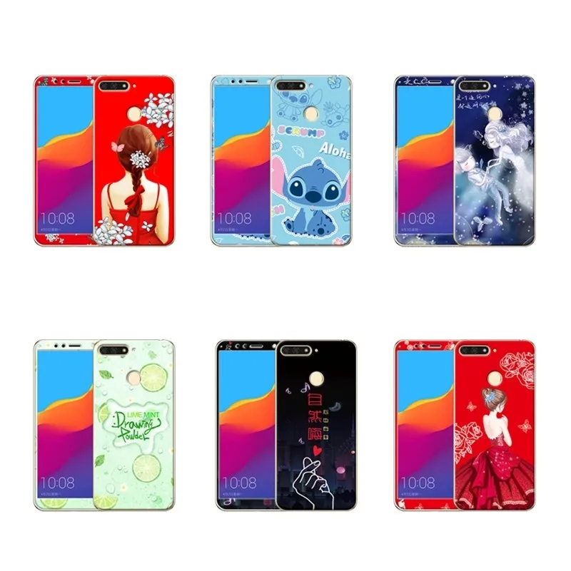 Huawei Y6 2018 honor 7A pro enjoy 8e case cover glass screen protector (34)