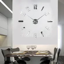 2018 New Large font b Wall b font font b Clock b font Modern Design Mirror