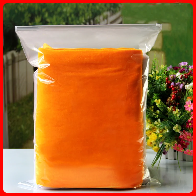 

Free Shipping 30pcs/lots 40cm*50cm*160mic Half Clear+ Frosted High Quality Plastic Bags For Clothes Plastic Ziplock Bags