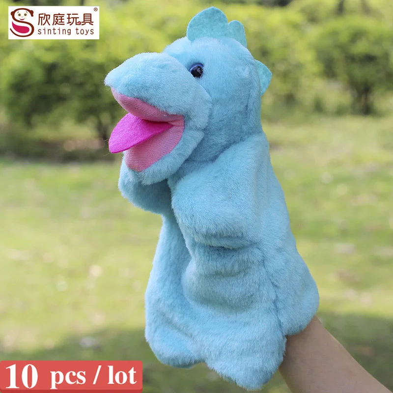 Sale dinosaur hand puppets for kids plush puppet toys large animal