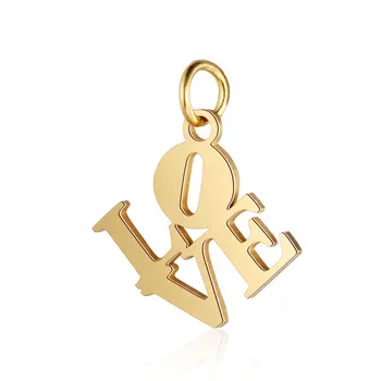 

5pcs/lot Love pendant necklace Titanium steel production can sell single wholesale SLT460