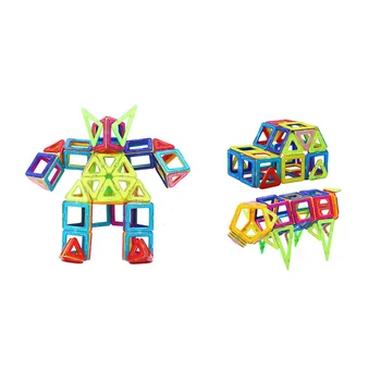 

20-156pcs DIY Assemble Magnet Blocks Big Size Magnetic Designer toys Creative Magnets magnetic tiles Puzzle Funny Toys for kids