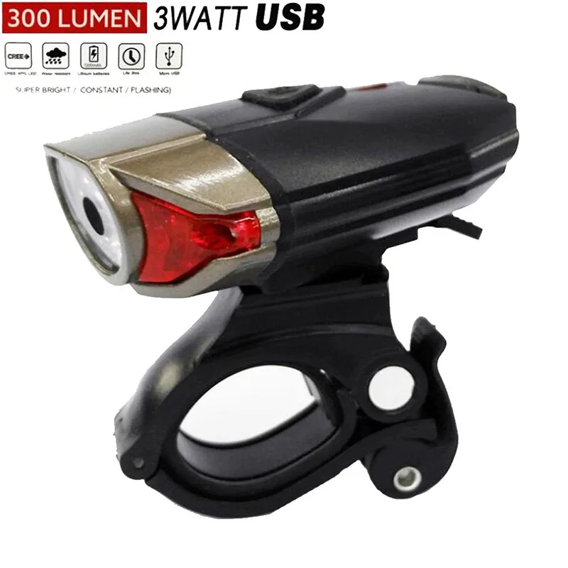 

Bike USB Rechargeable Bike Front Light Bicycle Accessories Lithium Battery High Power Cycling Bicycle LED Head Light Waterproof