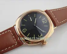 2016 new fashion PARNIS Asian Mechanical Hand Wind movement high quality Rose gold watchcase men watch