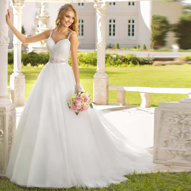 

Romantic Sweetheart Cheap A-line Bride Wedding Dresses Court Train Custom Made Vintgae Bridal Gowns 2016 Vestido De Novia Curto