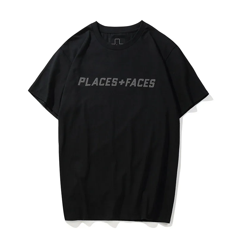 

PLACES Black and white T-Shirts Men Women Summer Places+Faces T Shirt Casual Couple Places+Faces T-Shirt Comfortable Top Tees