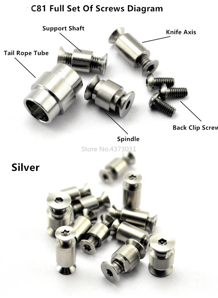 Полный набор ножей из титанового сплава для ножей C81 винт с ручкой-пауком C81 Para/2 лезвия для ножей для повседневного использования C81 полный набор винтов