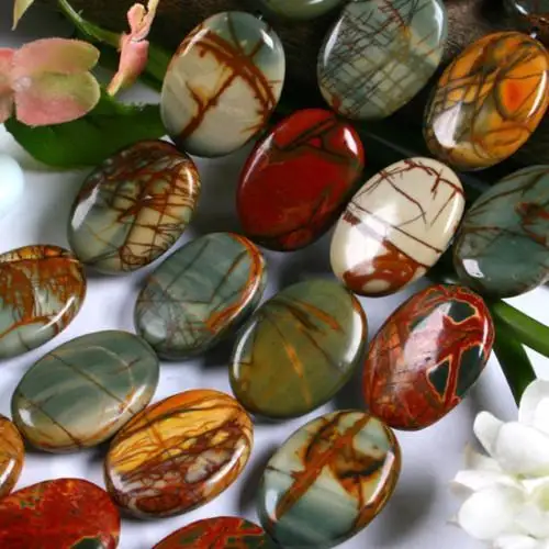 

beads NATURAL 10X14MM MULTI-COLORED PICASSO OVAL LOOSE BEAD STRAND 15" #@