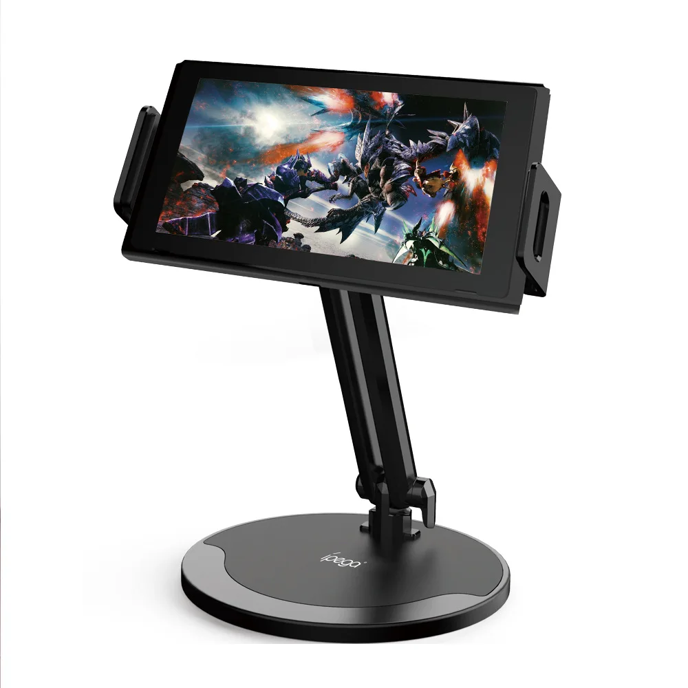 

360° Adjustable Metal Heavy Base Deskstop Stand Playstand Holder Bracket Cradle For Nintend Switch,Smartphone,Tablet 130-220mm