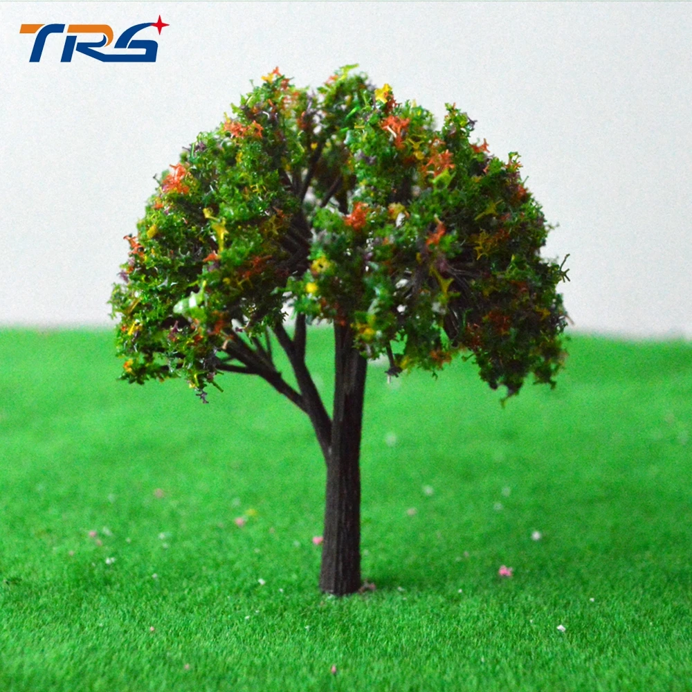 

50pcs Model Colorful Trees Train Railway Scenery Layout N Scale Height 8cm