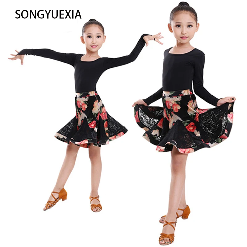 Red Dance Skirt 2017 New Pattern Autumn Girl Lading Dance Costume