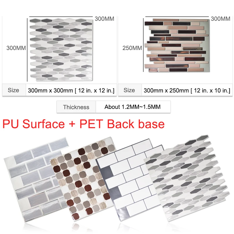 Kaguyahime 10Pcs DIY Retro Wall Stickers Waterproof Wallpaper Crystal Brick 3D Decor Home Sticker Self Adhesive Mosaic Tiles Kaguyahime 10Pcs DIY Retro Wall Stickers Waterproof Wallpaper Crystal Brick 3D Decor Home Sticker Self Adhesive Mosaic Tiles