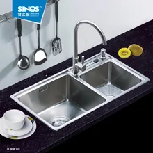 Утолщенная качественная 304 нержавеющая сталь ручная раковина с двойным лотком посылка для кухонной столешницы