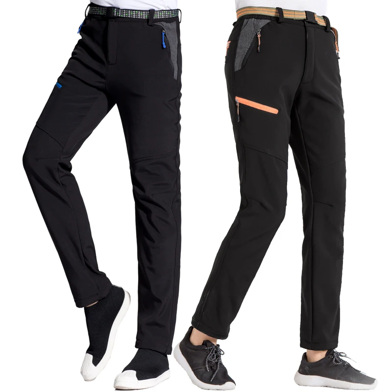 SCRIOSADH nuevo invierno al aire libre de cáscara suave a prueba de viento caliente impermeable senderismo pantalones masculinos transpirable pesca senderismo Pantalones