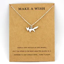 Лиса Животное, подвеска, ожерелье следы лапы подвеска в виде стрекозы для женщин мужчин девочек мальчиков унисекс модные ювелирные изделия лучший друг подарок