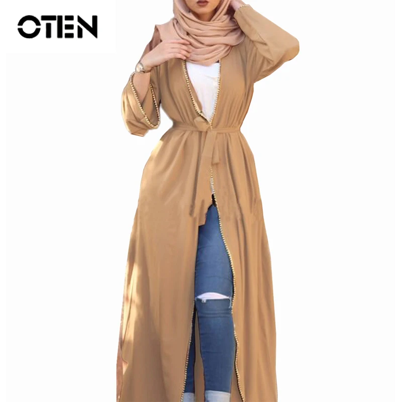Мусульманская Мода OTEN abaya Арабская мода для взрослых Турция Ближний и Восточный