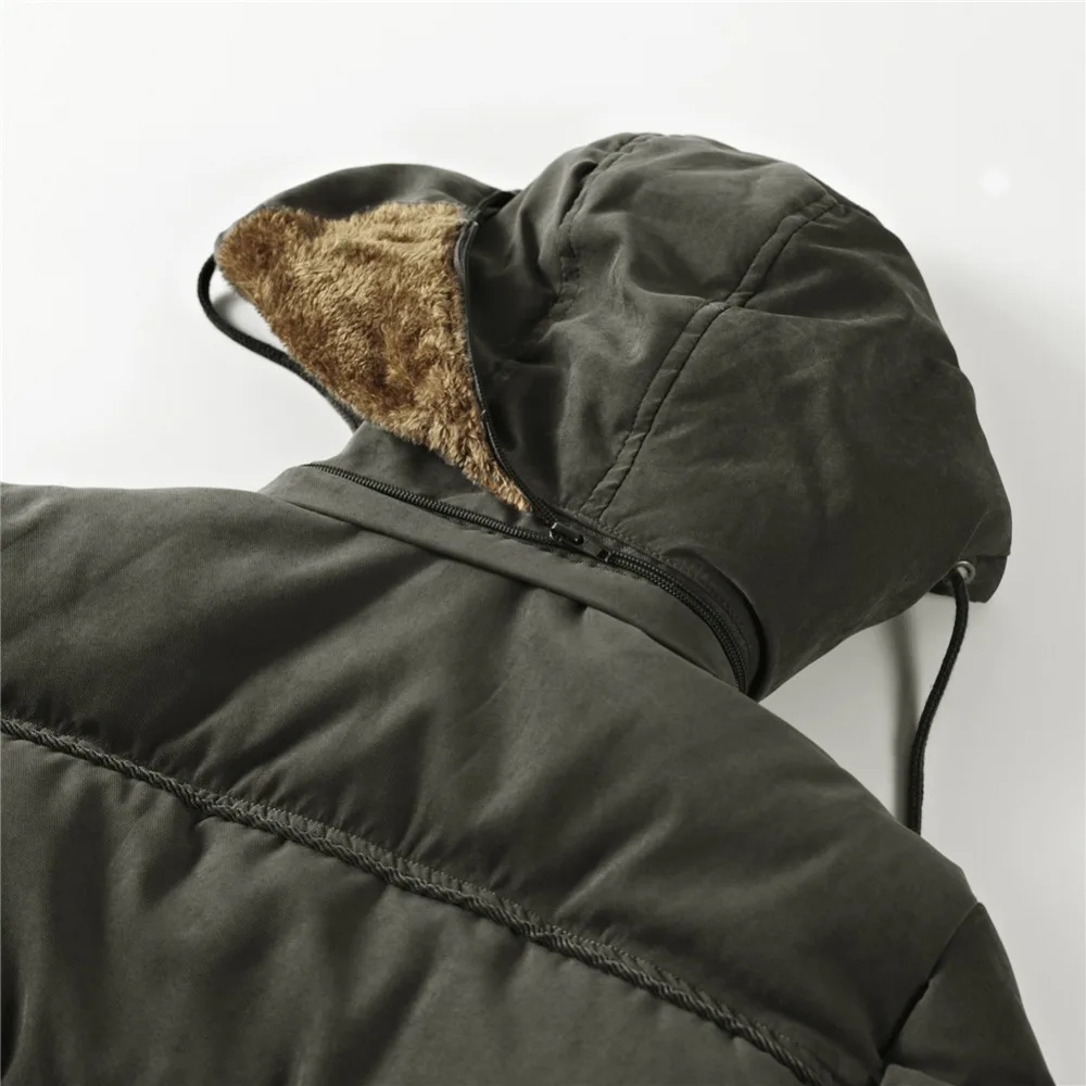 Large size 9XL Jacket Winter Jacket Thick Warm Parka Fleece Fur Hooded Military Jacket Coat Pockets Windbreaker Jacket