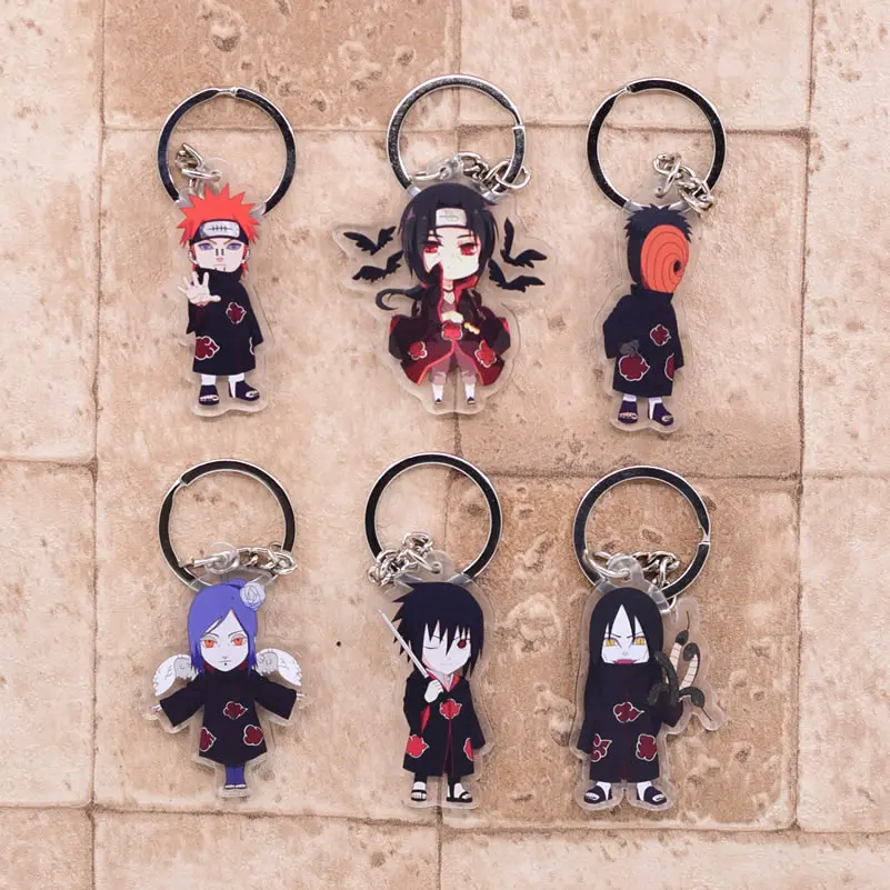 2019 Naruto Keychain Sasuke/itachi/Kakashi Double Sided Acrylic Key