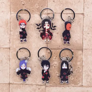 

2019 Naruto Keychain Sasuke/itachi/Kakashi Double Sided Acrylic Key Chain Pendant Anime Accessories Cartoon Key Ring