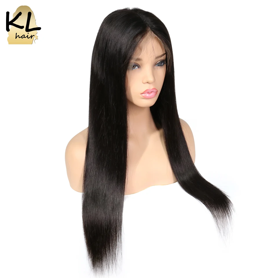 KL Hair предварительно сорвал 13*6 глубокая часть прямые человеческие волосы парики с