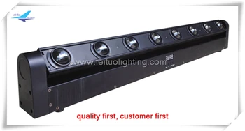 

8/lot Sweeper Beam stage light Swing Batten 8 x 10W quad color LED RGBW Moving Bar