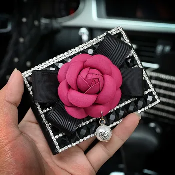 

Luxury Cow Leather Auto Driver License Bag Car-styling Flower Crystal Car Driving Documents Card Credit Holder Purse Wallet