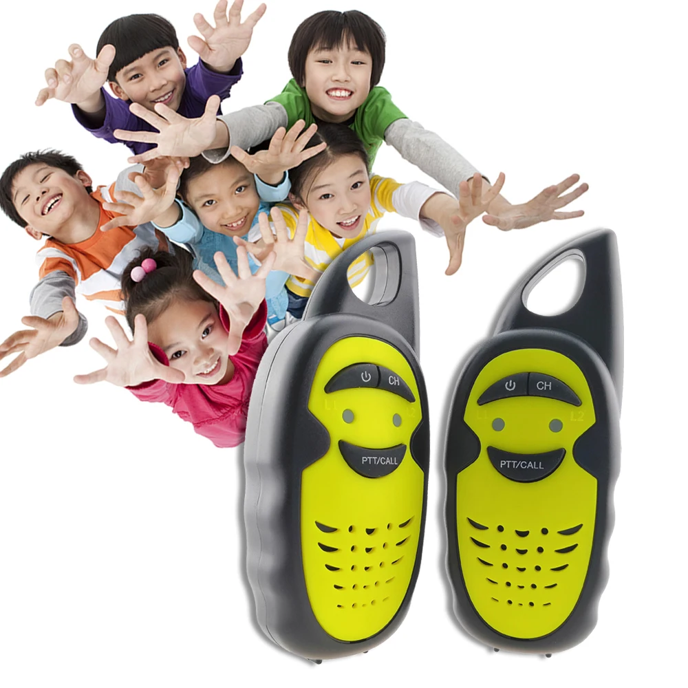 Friendly Kids Walkie Talkie mini Radios with 3 Channels Switch FRS UHF400-47OMHZ 3KM Intercom for Children Outdoor gaming Yellow Friendly Kids Walkie Talkie mini Radios with 3 Channels Switch FRS UHF400-47OMHZ 3KM Intercom for Children Outdoor gaming Yellow