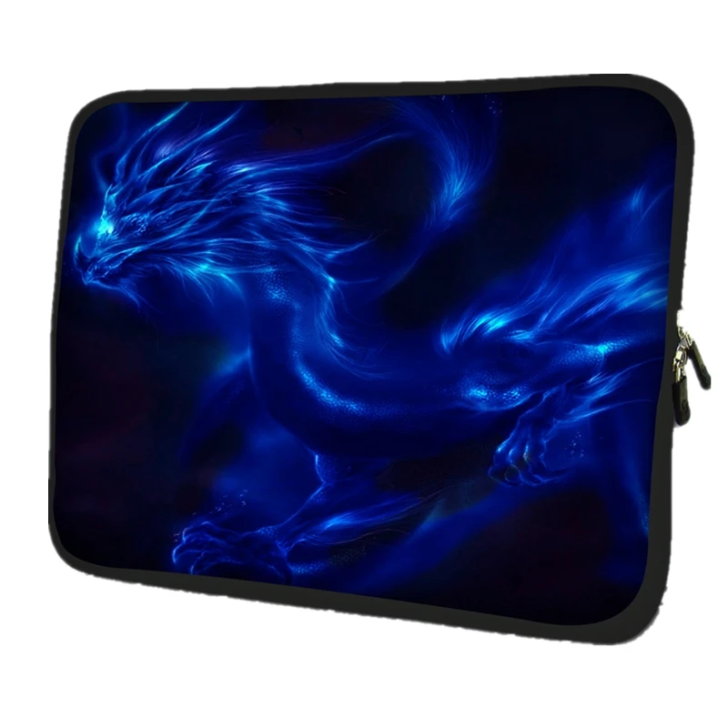 

Laptop Bag Sleeve Case Cover Pouch 2016 Blue Dragon Print Handle Computer Bag for 9.7" 11.6" 13.3" 14.4" 15.6" 17" Notebook PC