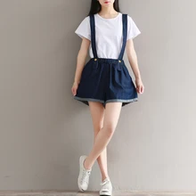 Женская одежда в стиле ретро новые летние модные повседневные свободные однотонные короткие джинсы для женщин