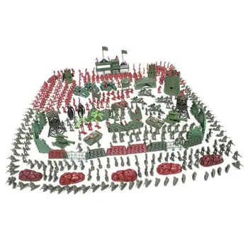 

290/500 Pcs Plastic Army Combat Play Set Sandbox Game Soldier Model Action Figures Fun Toys Birthday Gift for Children Kids