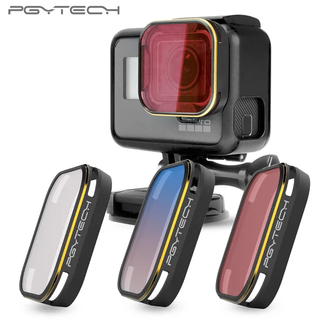 PGYTECH Gopro 5 6 Hero 7 фильтр для объектива серии Gold edge фильтры для камеры для gopro аксессуары go pro рукоятка Удлинительное крепление