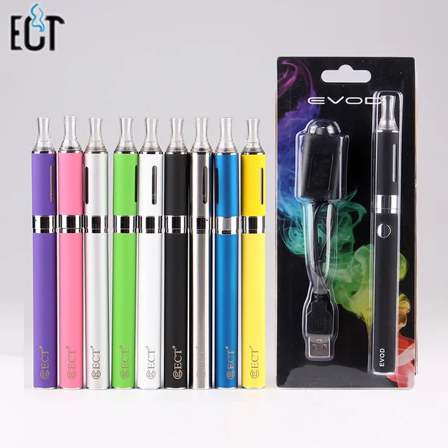 Evod Blister Kit Electronic Cigarette atomizer 650mAh 900mAh 1100mAh  Logo Battery E Cigarettes 10 Colors