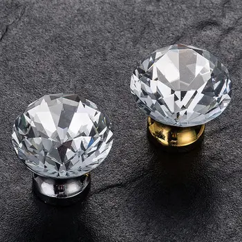 

Cabinet knobs and handles Crystal Glass Knob Door shoe Cupboard Pulls Drawer Knobs Kitchen Wardrobe Handles Furniture Hardware