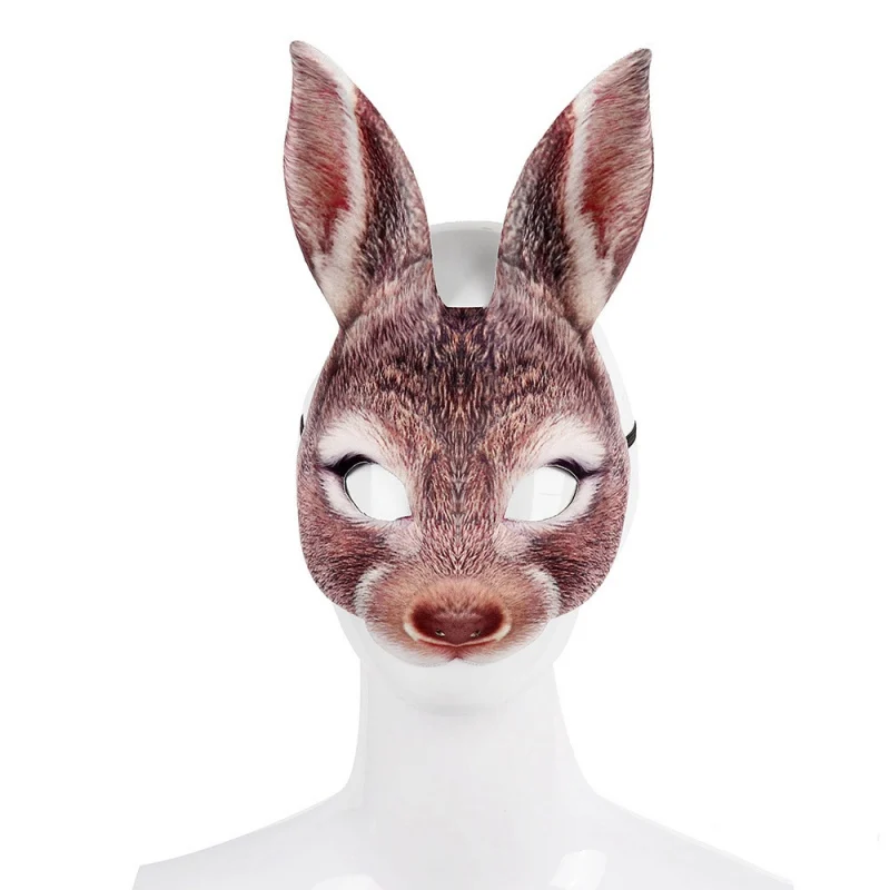 Хэллоуин 3D вечерние уши кролика маска кролика животное эва черно-белый Взрослый Аниме лицо Косплей Маскарад Костюм для косплея