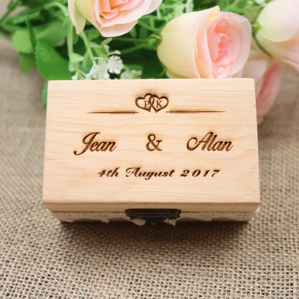 Valentines Engagement lace Wooden Ring Bearer Box, Rustic Wedding Ring Box Holder Custom Ring Box, Personalized Wedding ring2