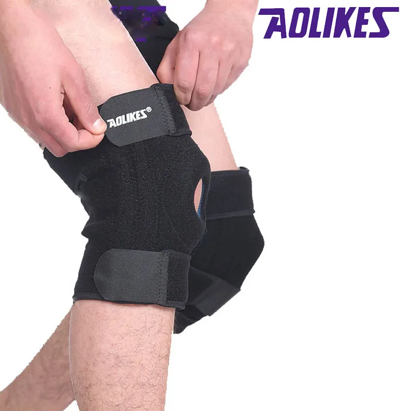

AOLIKES 1PCS kneepad Adjustable Sports Leg Knee Support Brace Wrap Basketball Leg Knee Support Brace Patella Guard Protector Pad