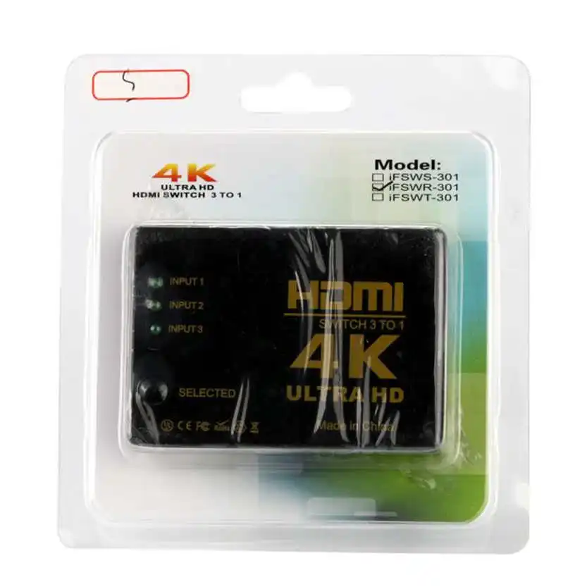 

Del   3 to 1 4K 1080P HDMI Switch Video Audio Switcher Splitter Hub For PS4 HD TV PS4 sz0120b