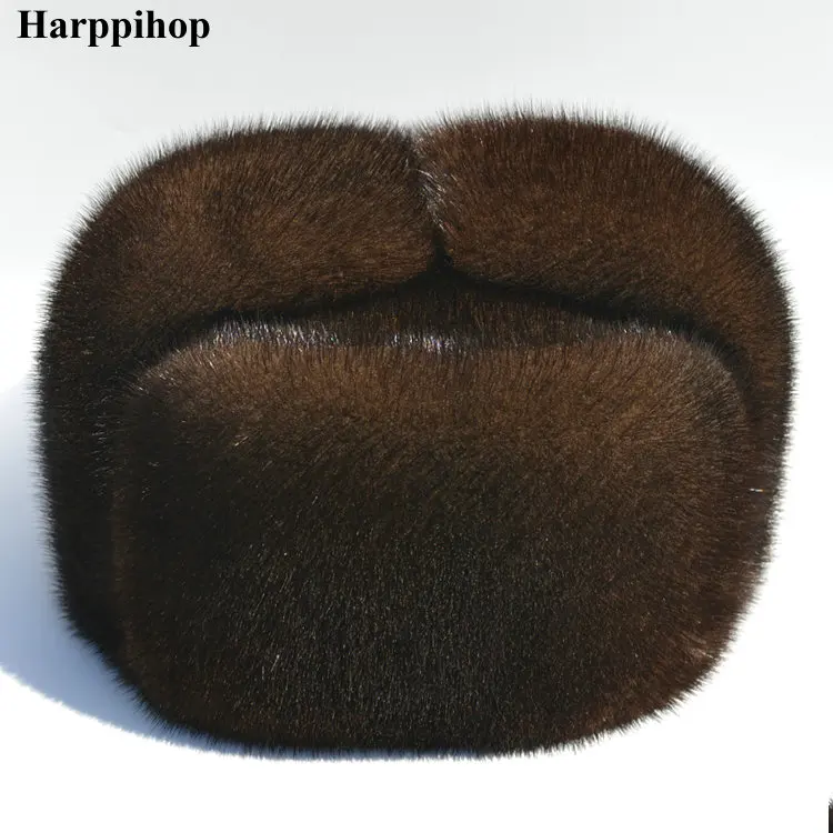 Autumn and winter mink fur casual the elderly mink hat fur hat lei feng hat for man mad bomber trapper hat