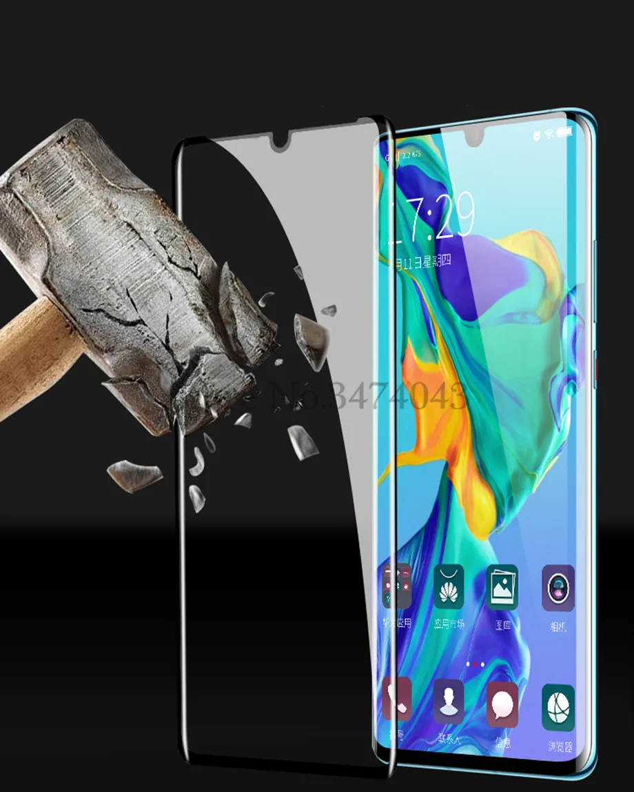 Полностью закаленное стекло для huawei P30 Pro, полное покрытие экрана, защитная пленка против синего излучения для huawei P30 lite Pro glass