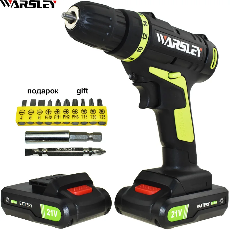 1.5Ah Battery Capacity 21v Electric Screwdriver Power Tools Electric Drill Cordless Drill Mini Drill Batteries Screwdriver Eu