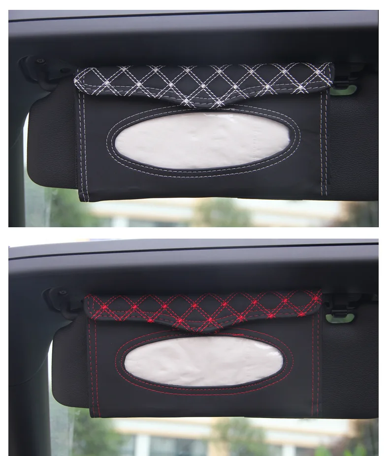 Автомобильный солнцезащитный козырек коробки для бумажных салфеток чехол для украшения интерьера аксессуары держатель для салфеток зажим из искусственной кожи