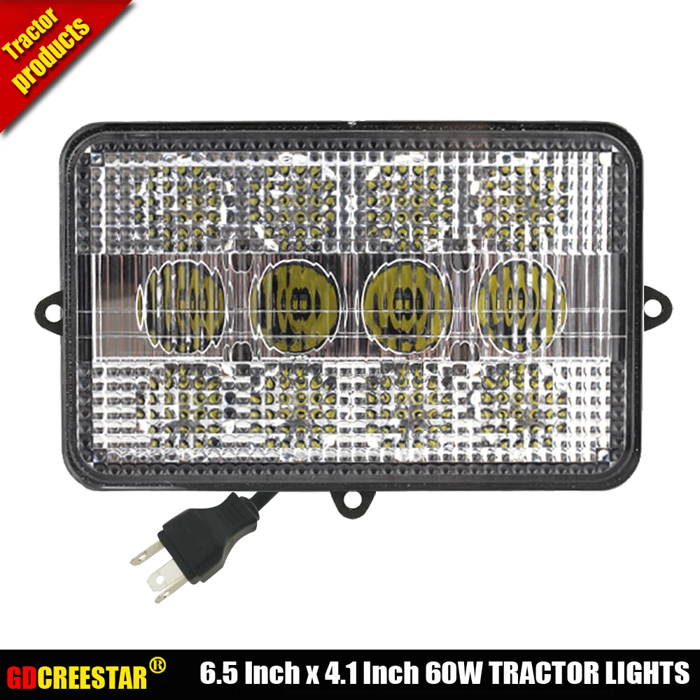 6x4 Светодиодные Фары Трактора 60 Вт 12 В СИД Sealed beam с высоким ближнего света led work вождения огни, используемые для сочетает в себе x1pc