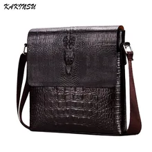 Luxus Geprägte Alligator Muster Männer Mode-Design Hohe Qualität Umhängetasche Männer Business Schulter Leder Reise Flap Taschen